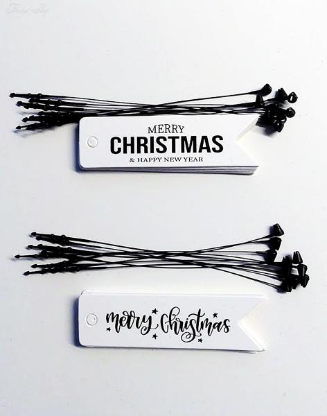 Merry Christmas Geschenkanhänger schmal